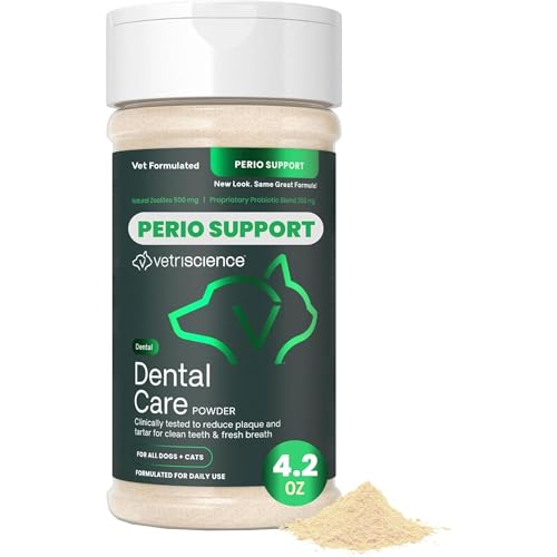 VetriScience Perio Support Everyday Health Dog & Cat Powder Formula Prevents Dental Problems A