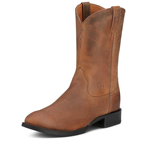 ARIAT Mens Heritage Roper Western Boot Distressed Brown 7.5 Wide