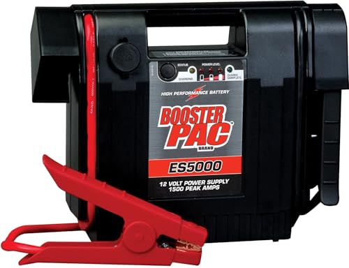 Clore Automotive Booster PAC ES5000 1500 Peak Amp 12V Jump StarterJump Starter with Air Compressor 7000A 160PSI Portabl