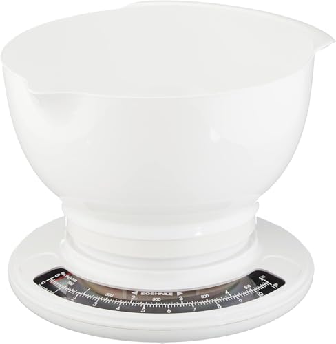 (-43%) Soehnle Analoge Küchenwaage Culina Pro, mit 2,5l Rührschüssel, weiß/schwarz