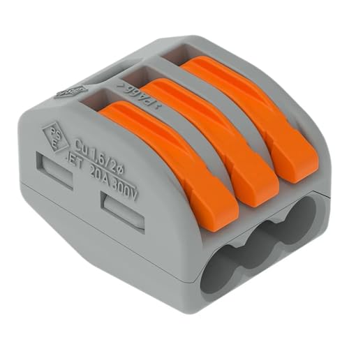 WAGO 222-413 3-Conductor Lever-Nuts Box of 50