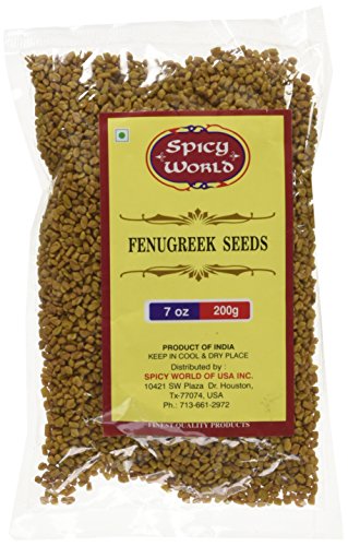 Spicy World Fenugreek Seeds (Methi) 7 Ounce Bag - All Natural & Pure - Resealable Bag