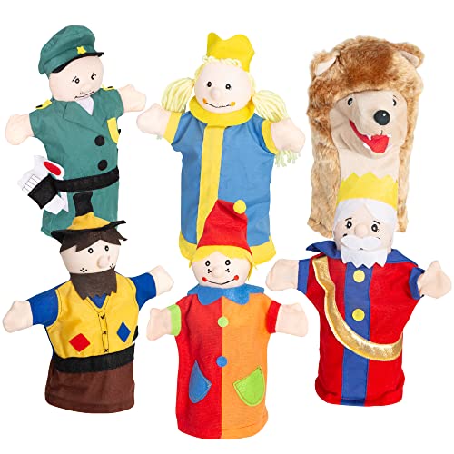 (-28%) roba Kasperlefiguren aus Stoff - Handpuppenset 6-teilig - Kasperpuppen für Puppentheater & Rollenspiel
