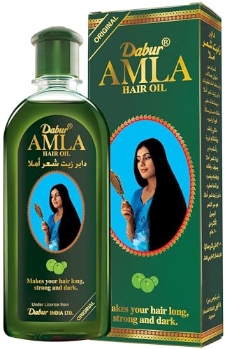 Dabur Amla Hair Oil – Nourishing Herbal Oil for Stronger, Thicker & Shinier Hair – Enriched with Amla Extracts to Reduce Fall, Strengthen Roots & Promote Healthy Growth – 500ml