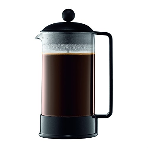 Bodum 34oz Brazil French Press Coffee Maker, High-Heat Borosilicate Glass, Black - Made in PortugalHome Hero French Pre