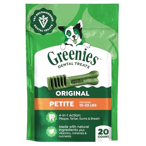 Greenies Original Petite Dental Dog Treats, 12 oz. Pack (20 Treats)