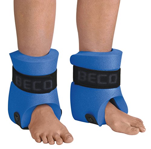 BECO Beinschwimmer – Auftriebshilfe Erwachsene für Aquajogging, Wassergymnastik & Schwimmtraining, Beinschwimmer mit breitem Klettverschluss – 1 Paar, Größe: M,