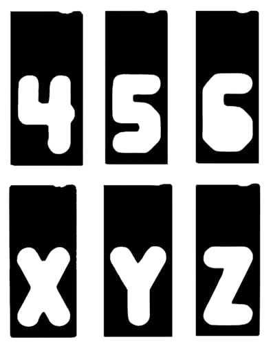 Milescraft 2202 Horizontal Character Template Set 1.5in (42 piece) Router Template set for Sign Making