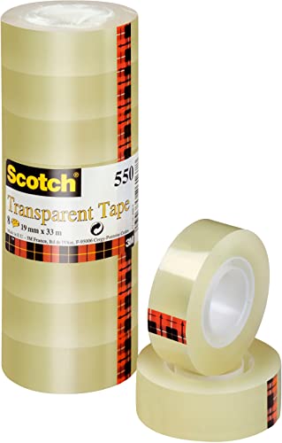 (-25%) Scotch 550 Transparentes Klebeband, 8 Rollen, 19 mm x 33 m