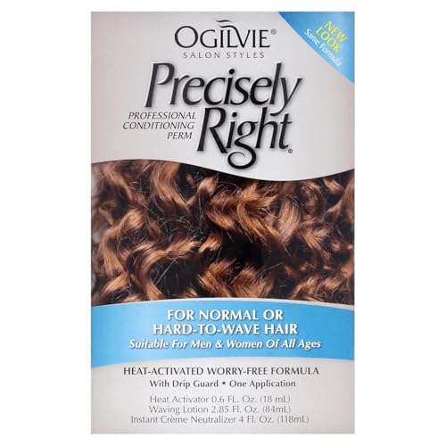 Ogilvie Salon Styles Precisely Right Professional Conditioning Perm Kit - Ideal for Color-Treated, Normal Hair - 1 Application