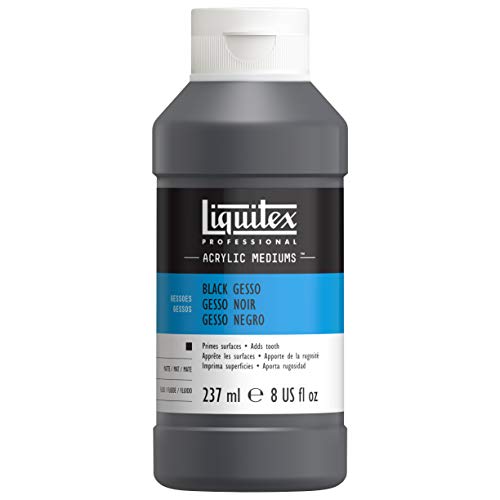 Liquitex Professional Gesso Surface Prep Medium, 237ml (8-oz), Black
