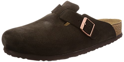 Birkenstock Unisex Boston Soft Footbed, Mocha Suede, 45 M EU