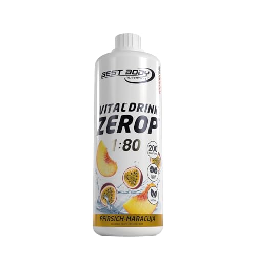 (-33%) Best Body Nutrition Zerop Getränkekonzentrat Pfirsich Maracuja, 1 l