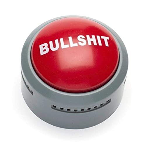 Bullshit Button – The Official Hilarious BS Button with Sound Effects & Flashing Light – Perfect Gag Gift for Friends, Family, and Co-workers - Batteries Included
