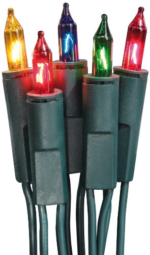 (-37%) hellum Lichterkette innen mit Stecker, Mini Lichterkette 35 bunte Pisellokerzen, beleuchtete Länge 5,10 m, grünes Kabel, für Weihnachten, Fenster, Kinderzimmer, <59lm 833577