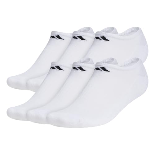 Adidas Mens Athletic Cushioned No Show Socks 6 Pairs Durable And