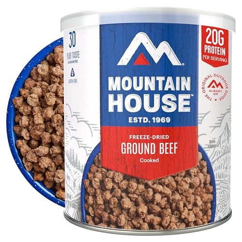 Mountain House Ground Beef #10 Can | Freeze Dried Survival & Emergency Food | Gluten-Free | 22 Servings