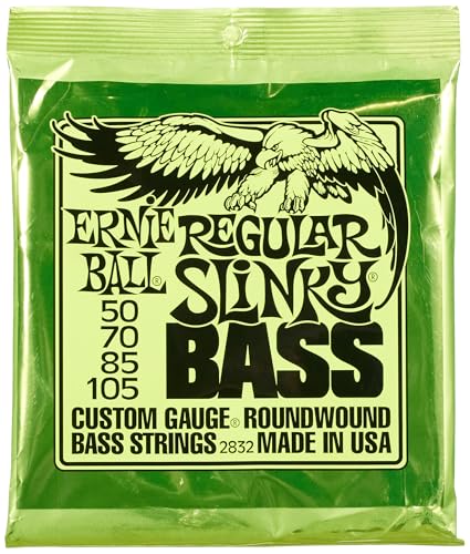 Ernie Ball Regular Slinky Nickel Wound Bass Guitar Strings, 50-105 Gauge (P02832)