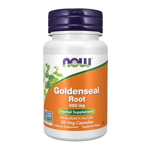 NOW Supplements, Goldenseal Root (Hydrastis canadensis) 500 mg, Herbal Supplement, 50 Veg Capsules