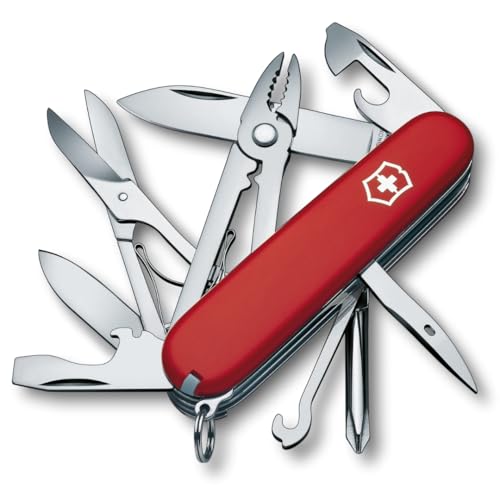 (-26%) Victorinox Schweizer Taschenmesser, Deluxe Tinker, Multitool, 17 Funktionen, Klinge, gross, Dosenöffner, Schraubendreher 3 mm, Rot