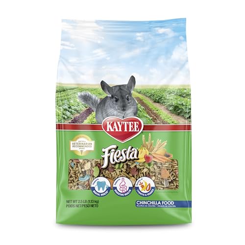 Kaytee Fiesta Chinchilla Food, Nutritious and Fun Blend, Supports Dental Health and Digestion, 2.5 pounds