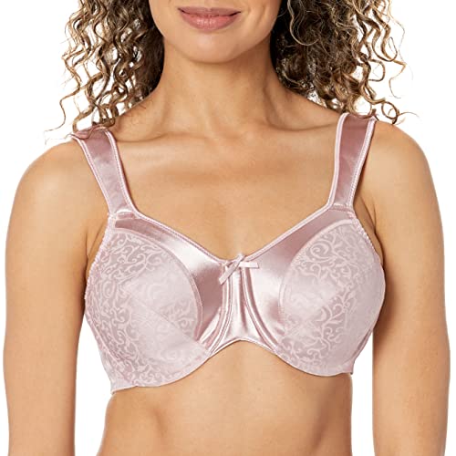 Bali Women's Satin Tracings Minimizer Underwire Bra, Rosewood, 34D
