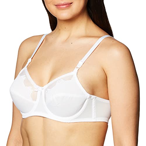 Bali Women's Flower Underwire Bra, White, 34D