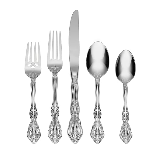 Oneida Michelangelo 20-Piece Flatware Set, Service for 453PCS Silverware Set for 8 with Flatware Drawer Organizer, Stai