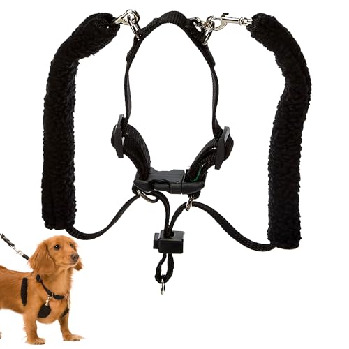 Sporn Original Training Halter, Small Dog Harness No Pull with Black Padded Sherpa Sleeves, Breathable No Pull Dog Harness for Small Dogs, Provides to All Small Sized & Toy Breeds