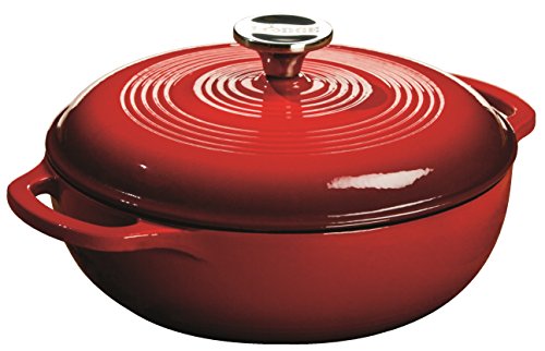 Lodge Enameled Cast Iron Dutch Oven with Lid 3 Qt