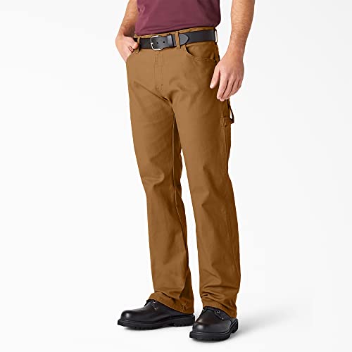 Dickies Men's Relaxed Fit Straight-Leg Duck Carpenter Jean, Brown Duck, 36W x 32L