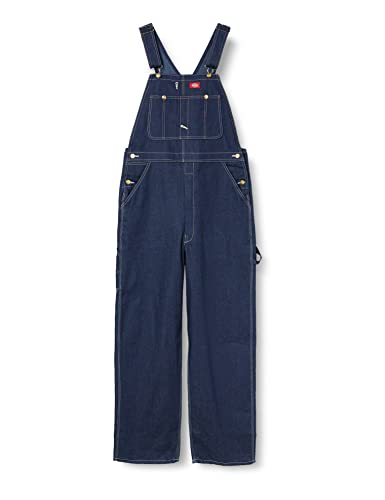 Dickies mens Bib overalls and coveralls workwear apparel, Indigo Rigid, 32W x 32L US
