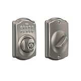 Schlage BE365 Camelot keypad deadbolt, satin nickel