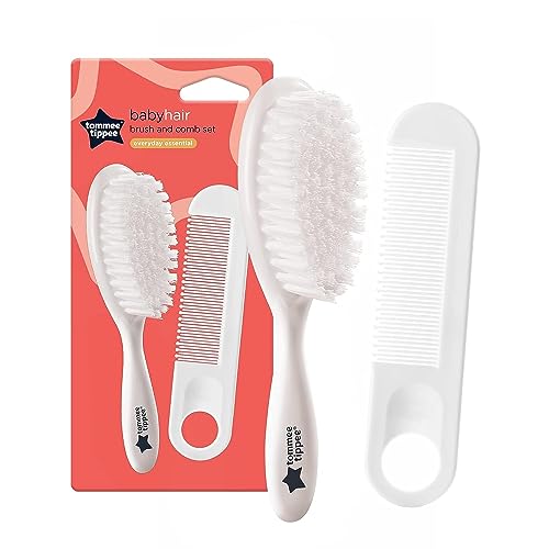 Tommee Tippee Essential Basics Brush and Comb Set, White,