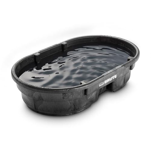 Rubbermaid Commercial Products Stock Tank 50-Gallons Structural Foam Heavy Duty Container for Livestock/Animal/Cattle Feed & Water Outdoor Homemade Pool/Hot Tub/Bathtub & Pet Cleaning/Dog Wash
