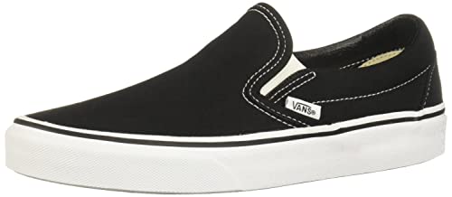 Vans Slip On Unisex Sneakers, Black/White, 11 US Women/9.5 US Men