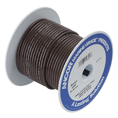 Ancor Marine Grade Primary Wire and Battery Cable (Brown, 100 Feet, 14 AWG)