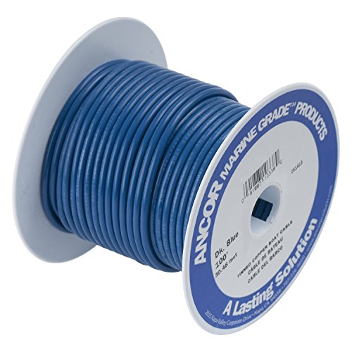 Ancor 102125 Marine Grade Electrical Primary Tinned Copper Boat Wiring (16-Gauge, Dark Blue, 250-Feet)