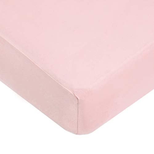 American Baby Company Cotton Fitted Crib Sheet 52x28 Pink