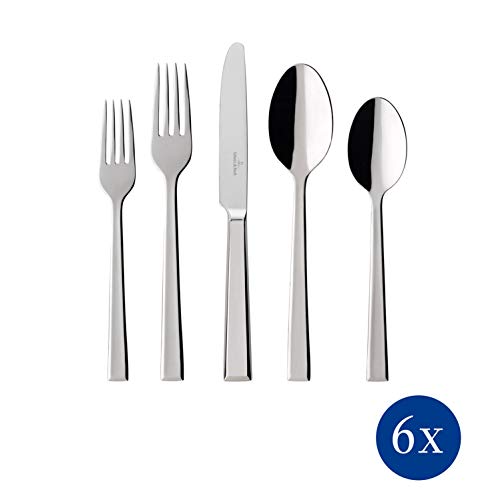 ⚡ BLITZDEAL (-67%) Villeroy & Boch – Victor Tafelbesteck 30 Teilig, Besteckset Für 6 Personen, Spülmaschinenfest, Rostfrei, Messer, Gabel, Löffel, Essbesteck Set, Besteck Aus Edelstahl