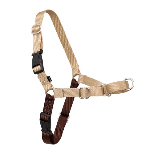 PetSafe Easy Walk No-Pull Dog Harness - The Ultimate Harness to Help Stop Pulling - Take Control & Teach Better Leash Manners - Helps Prevent Pets Pulling on Walks, Medium, Fawn/Brown