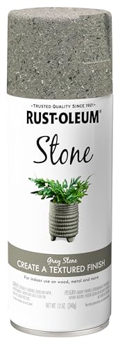 Rust-Oleum 7992830 Stone Creations Spray, 12 oz, Gray Stone