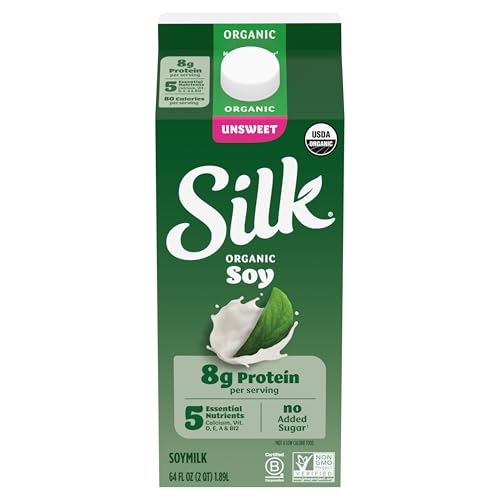 Silk Organic Milk Substitute Soy Unsweetened 64 Fl Oz