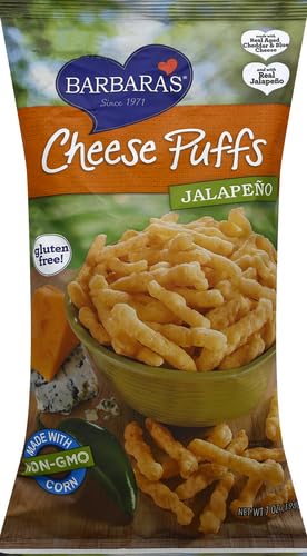 Barbaras Bakery Puffs Cheese Jalapeno 7 Ounce