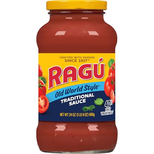 Ragu Old World Style Traditional Sauce, Made with Olive Oil, Perfect for Italian Style Meals at Home, 24 OZ