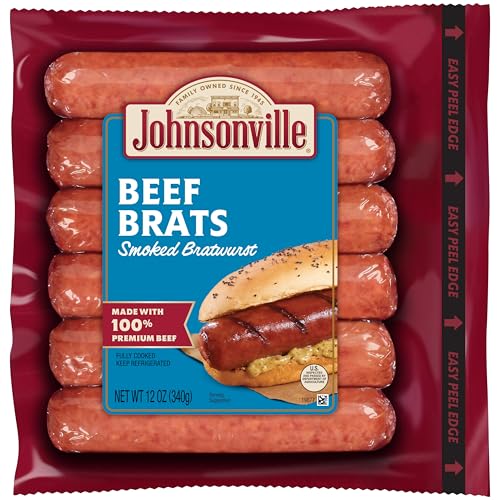 Johnsonville Smoked Beef Brats, 6 Count, 12 oz