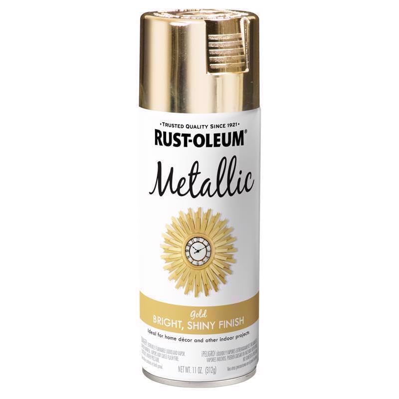 Rust-Oleum 340647 Specialty Metallic Spray Paint, 11 oz, Metallic Gold