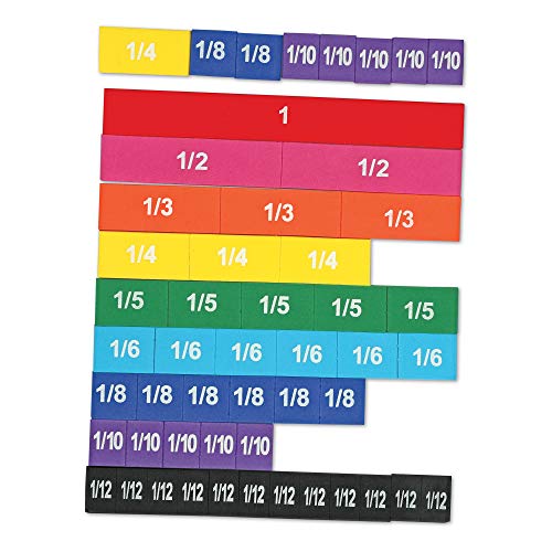 Learning Resources Magnetic Rainbow Fraction Tiles, Visual/Tactile