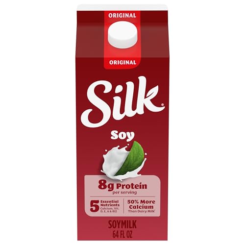 Silk Soymilk Original Dairy Free Vegan Non Gmo Project Verified Half