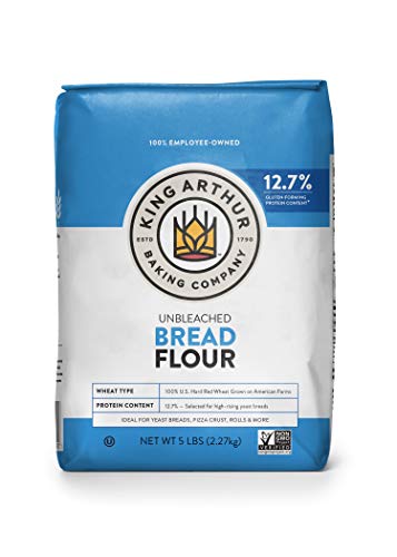 King Arthur F King Arthur Flour Unbleached Bread Flour, 5 Pound (Packaging May Vary),, 5 Pound ()